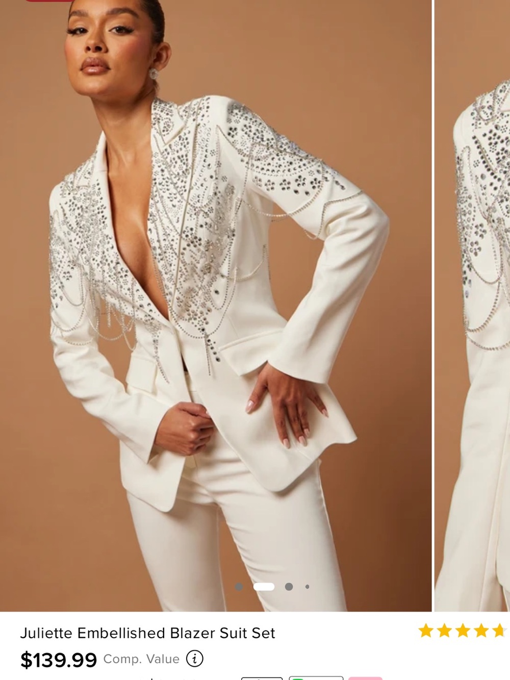 Juliet embellished blazer suit jacket 2x msrp $139